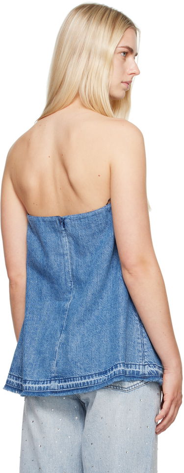 Потник rag & bone Rag & Bone Women's Aurora Denim Tube Top Синьо | WDD24P1470FQDE, 2