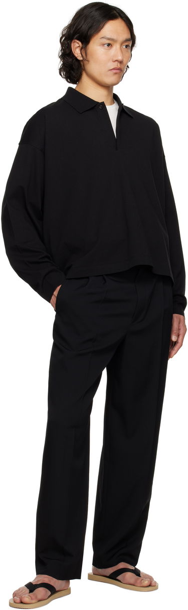Поло тениска The Row The Row Bryson Cropped Polo Черно | 855-K643, 3