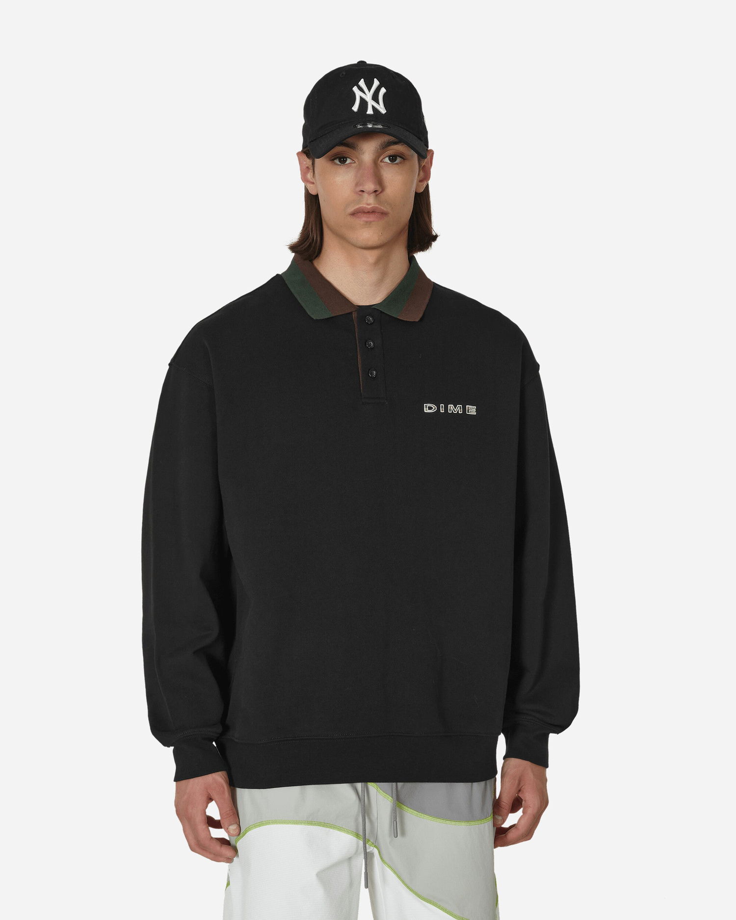 Пуловер Dime Terry Rugby Crewneck Черно | DIMESU238BLK, 1