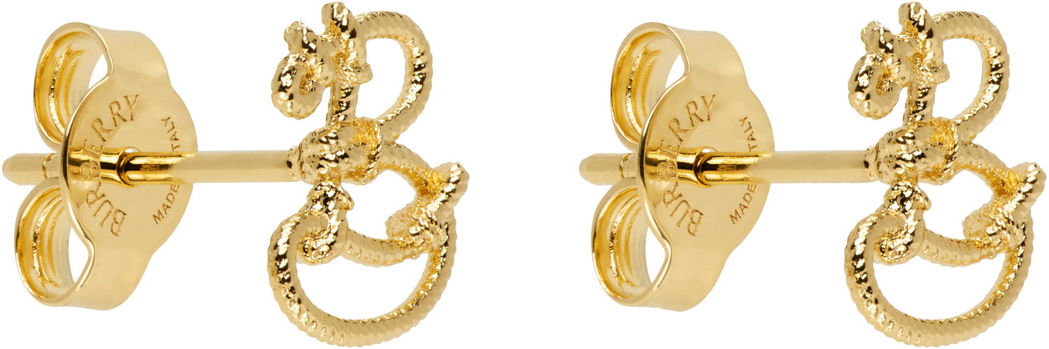 Обеци Burberry Burberry Small Nautical Knot Stud Earrings Металик | 8106741, 1