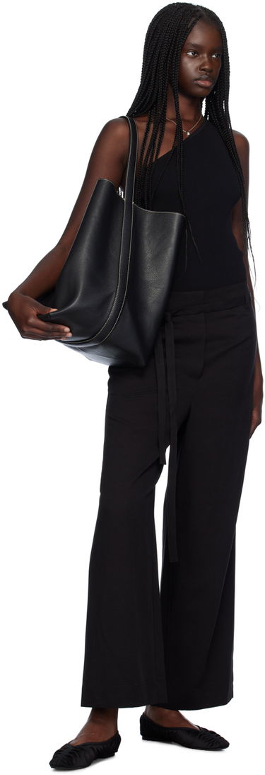 Панталони TOTEME TOTEME Tie-Waist Fluid Trousers Черно | 243-WRB0201-FB0193, 3