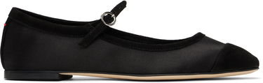 Облекло Aeyde Aeyde Uma Satin Toe-Cap Ballerina Flats Черно | A11-FL-RKLS08FL169-SS25-800-067, 0