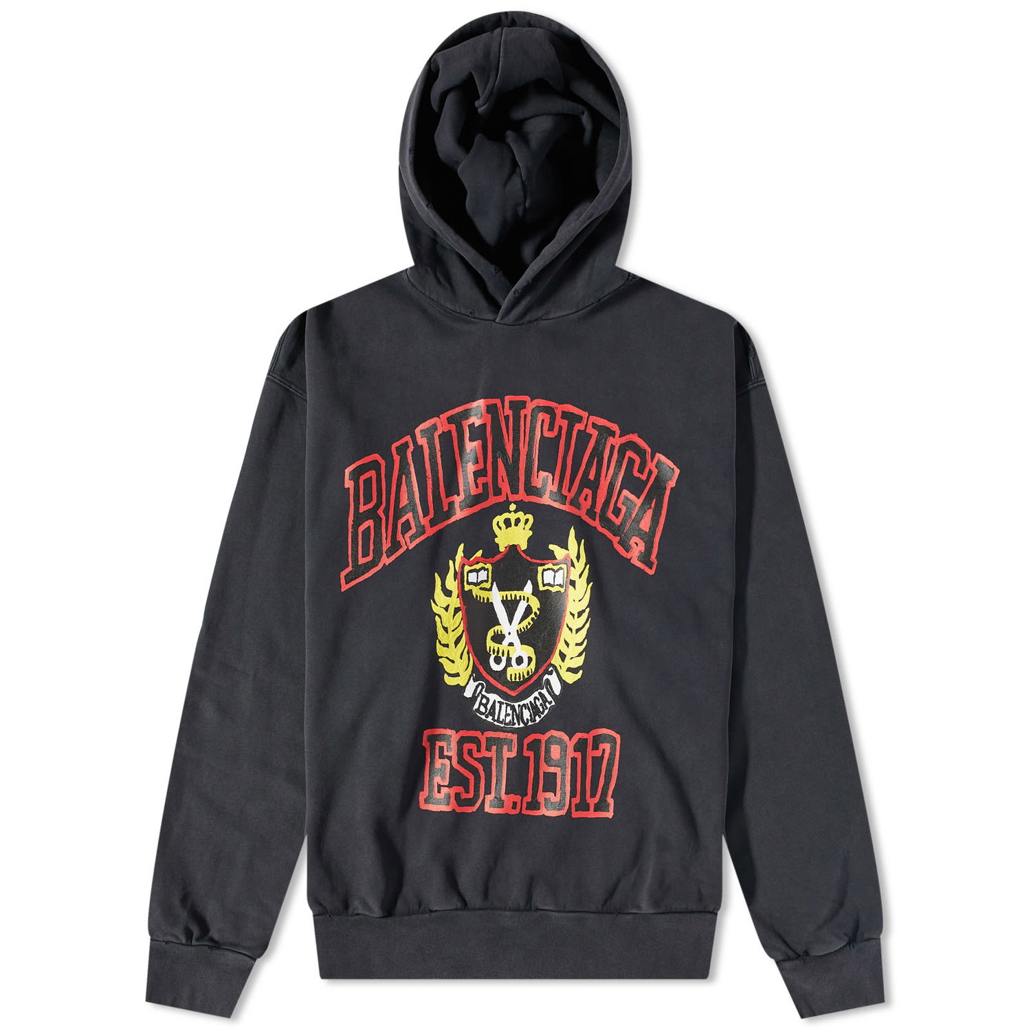 Суитчър Balenciaga College Popover Hoody Черно | 744463-TOVK2-1055, 0