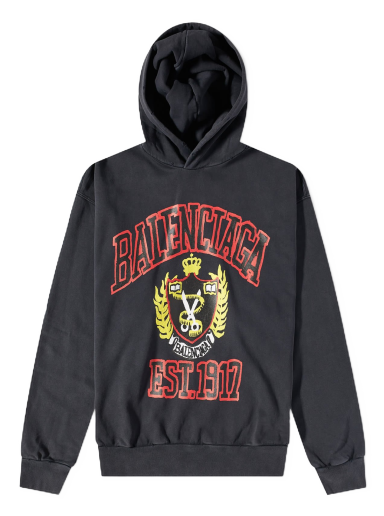 Суитчър Balenciaga College Popover Hoody Черно | 744463-TOVK2-1055