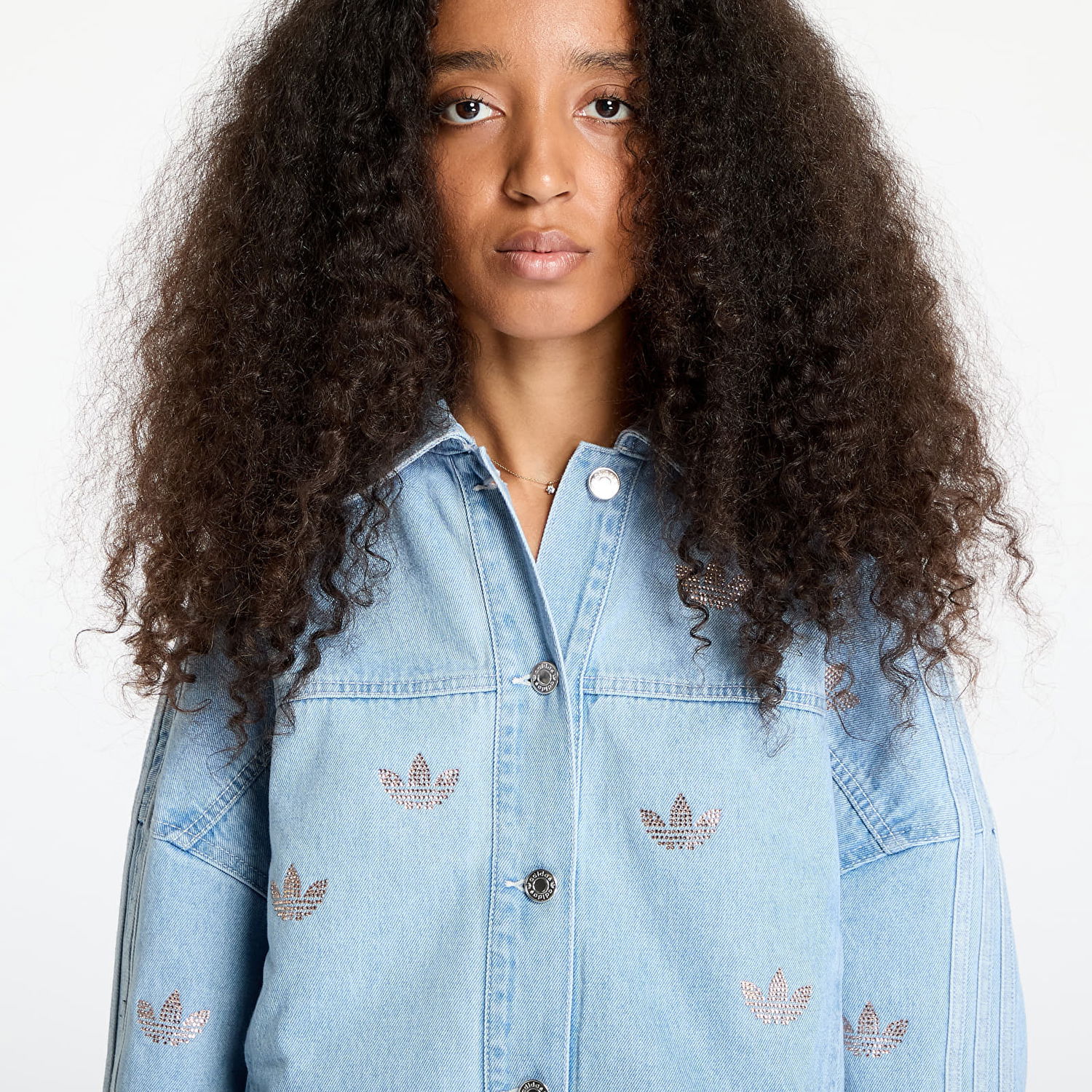 Яке adidas Originals Denim Jacket Rhinestone Clear Blue Синьо | JN3021, 1