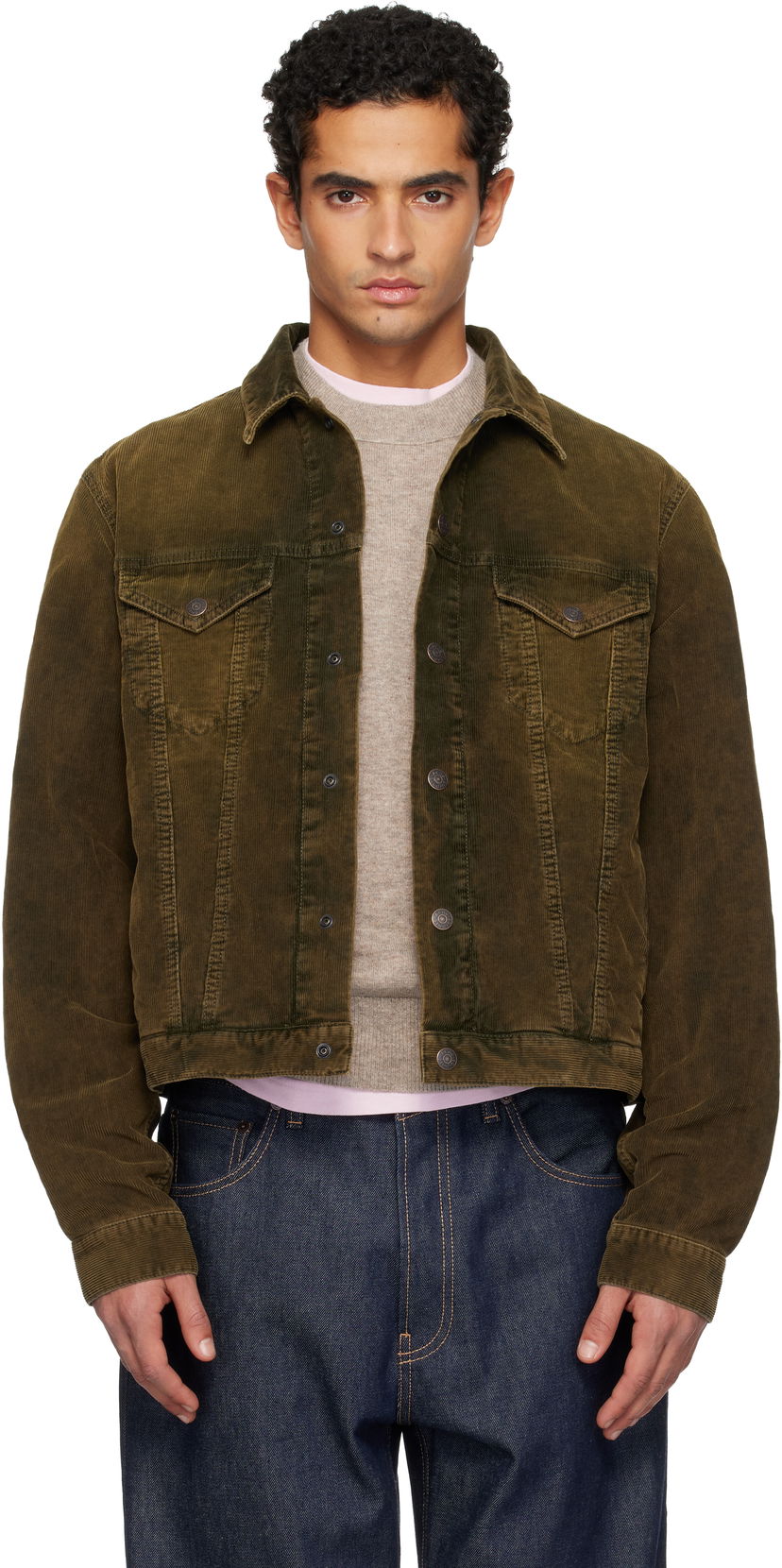 Яке Acne Studios Corduroy Jacket Зелено | C90200-