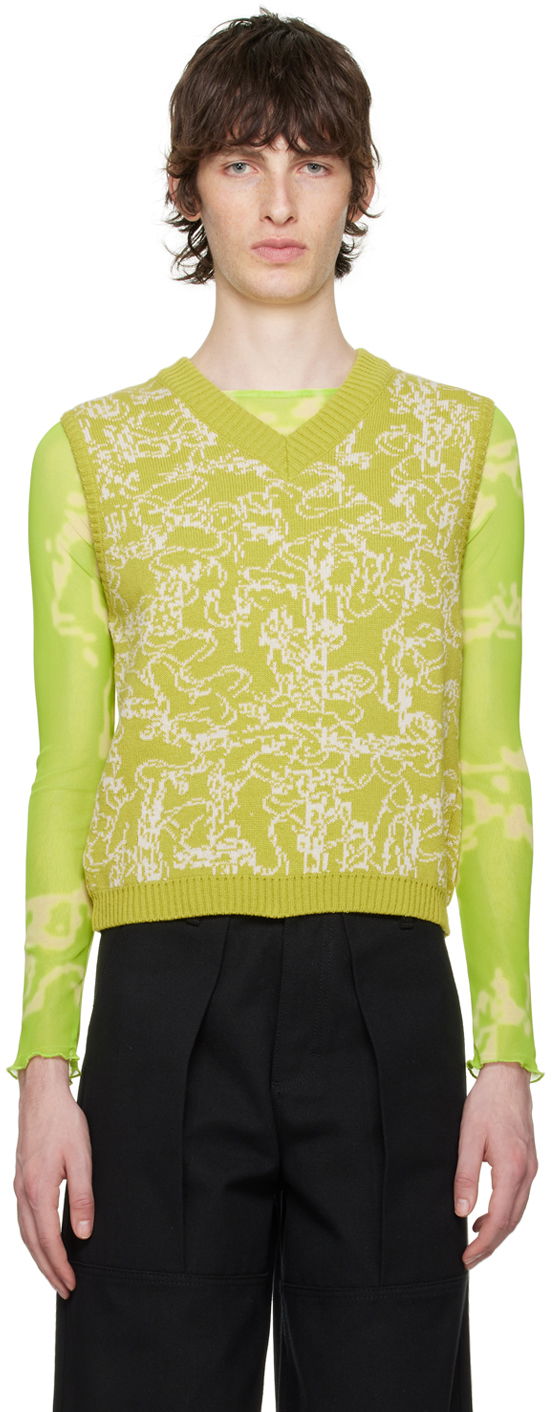 Пуловер Serapis Sandstorm Print Knit Vest Зелено | FW22_KV_4, 0