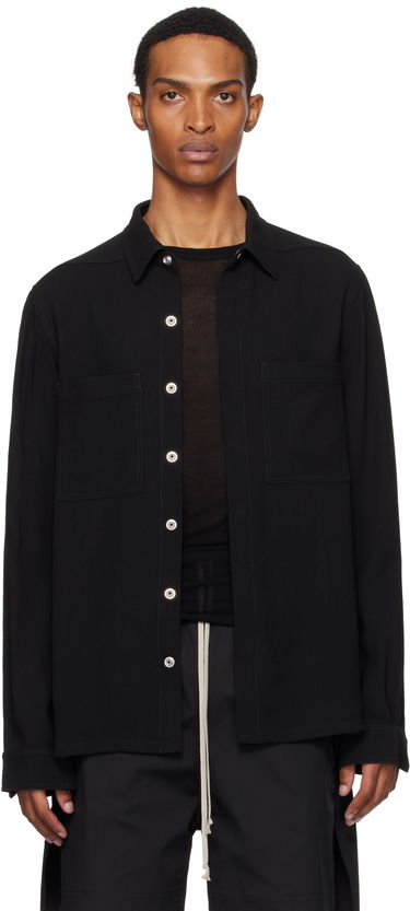 Риза Rick Owens Rick Owens Concordians Outer Shirt Черно | RU02E1235 WA, 0