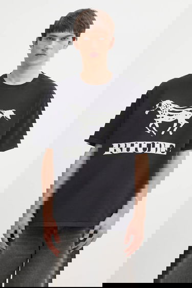 Тениска Rhude Dinero T-shirt with Horse Print Черно | RHFW25TT01012, 0