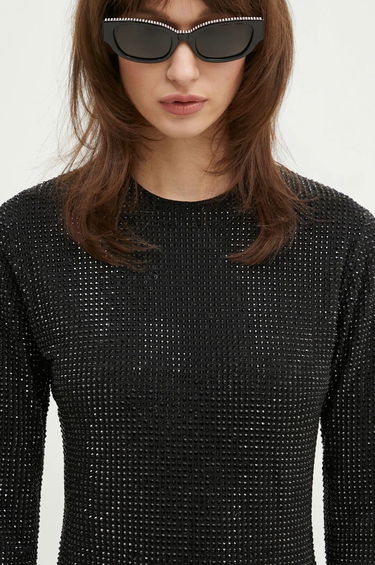 Pокля VETEMENTS VETEMENTS Iced-Out Longsleeve Mini Dress Черно | WA66DR900B, 3