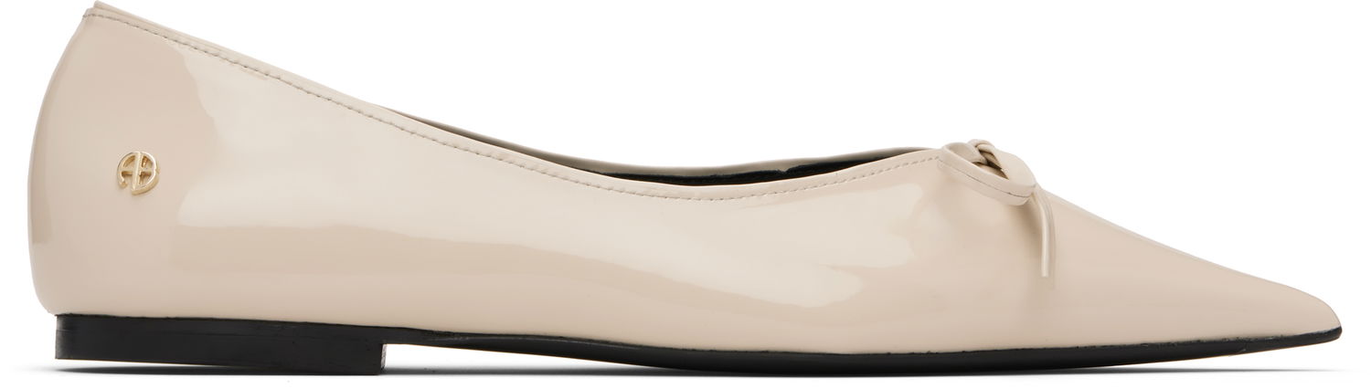 Кецове и обувки Anine Bing Anine Bing Hilda Ballerina Flats Бежово | A-14-11099-IVY17, 0
