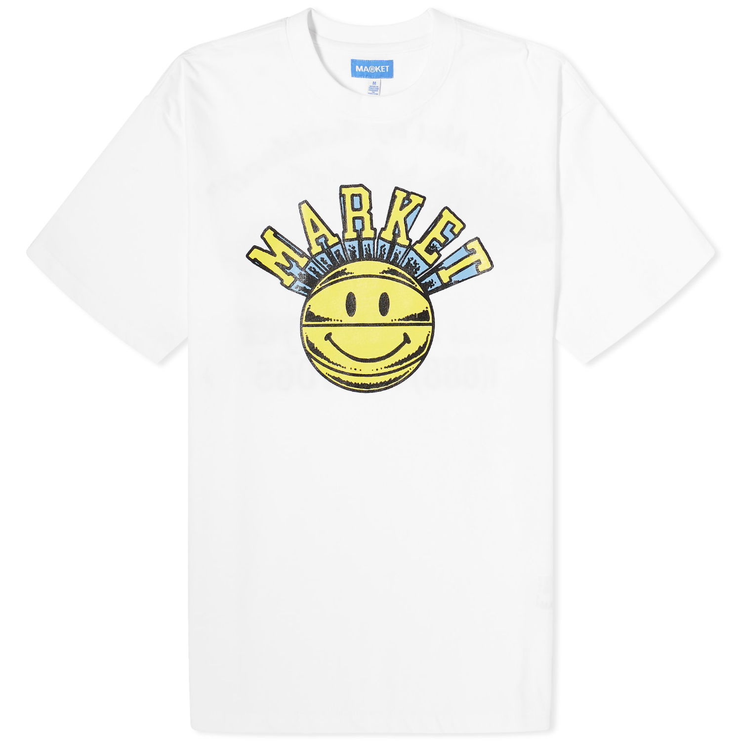 Тениска MARKET Smiley Hoops T-Shirt Бяло | 399002006-WHT, 0