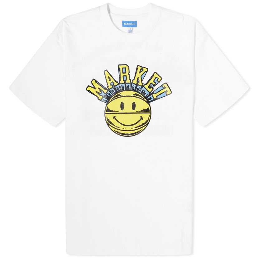 Тениска MARKET Smiley Hoops T-Shirt Бяло | 399002006-WHT