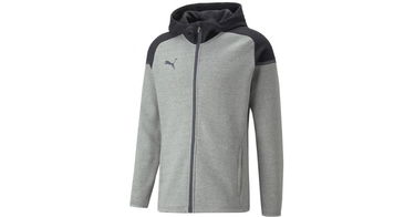 Суитчър Puma teamCup Casuals Full-Zip Hoodie Сиво | 657987-13, 1