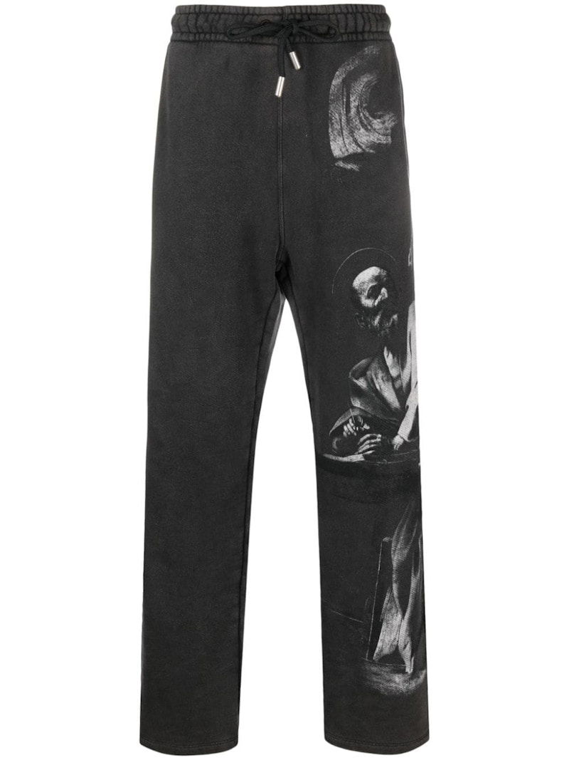 Спортни панталони Off-White Graphic-Print Track Pants Black Черно | OMCH054F23FLE0051077, 0