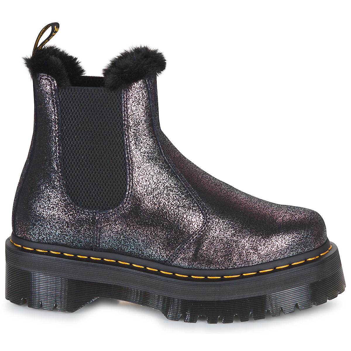Кецове и обувки Dr. Martens 2976 Quad Fur Lined Distressed Metallic Черно | 27956012, 1