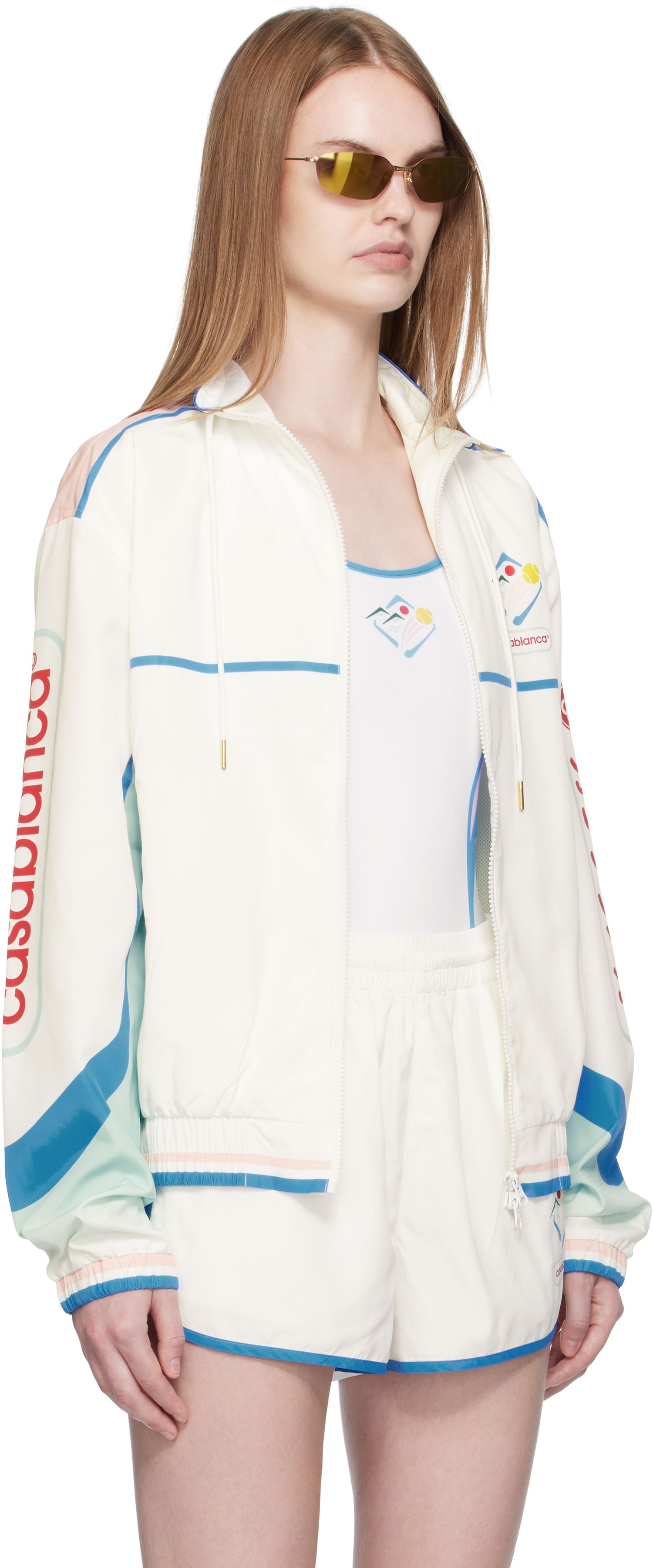 Ветровка Casablanca Casablanca Casa Sportif Windbreaker Jacket Бяло | U-WPF25-JK-033-01, 1