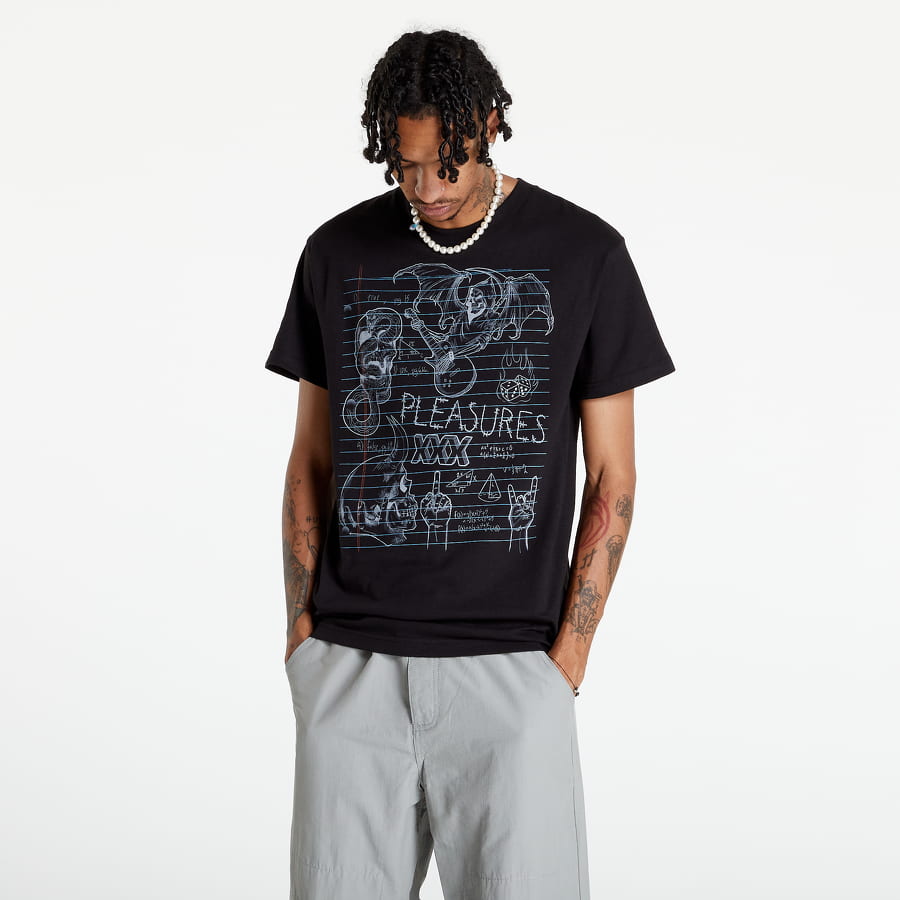 Тениска Pleasures Homework T-Shirt Черно | P22SU042 Black, 0