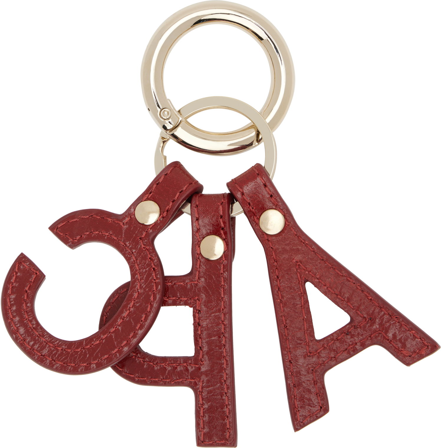 Ключодържатели A.P.C. A.P.C. Lettres 'A.P.C.' Leather Keychain Червено | PXCCK-F63656, 1