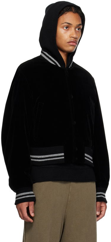 Яке бомбър We11done Padded Hooded Varsity Jacket Черно | WD-JP3-23-085-U-BK, 1
