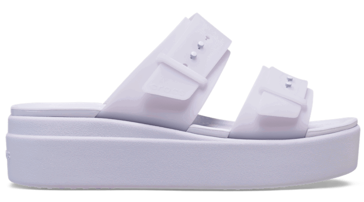 Кецове и обувки Crocs Brooklyn Buckle Frosted Low Sandals Бяло | 210980-5BR