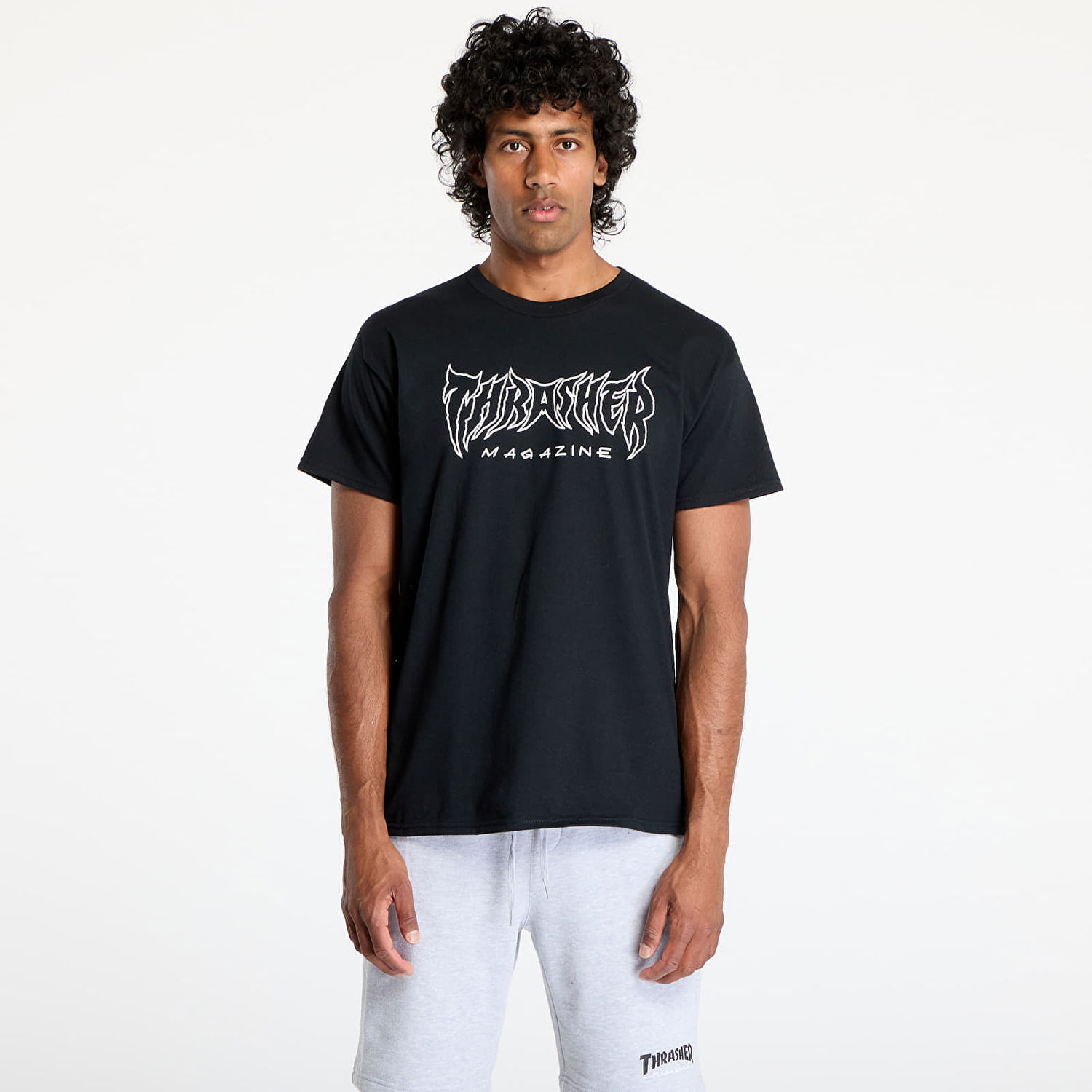 Тениска Thrasher Thrasher Metal T-Shirt Черно | 145693, 0