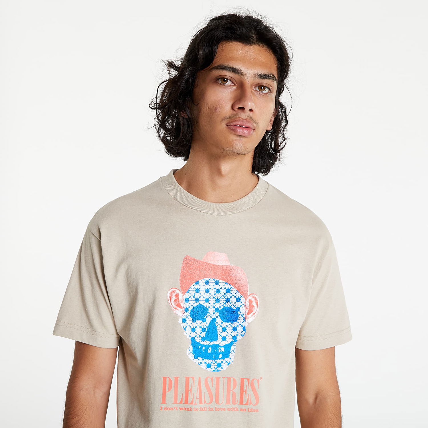 Тениска Pleasures Cowboy T-Shirt Бежово | P22F059 SAND, 0