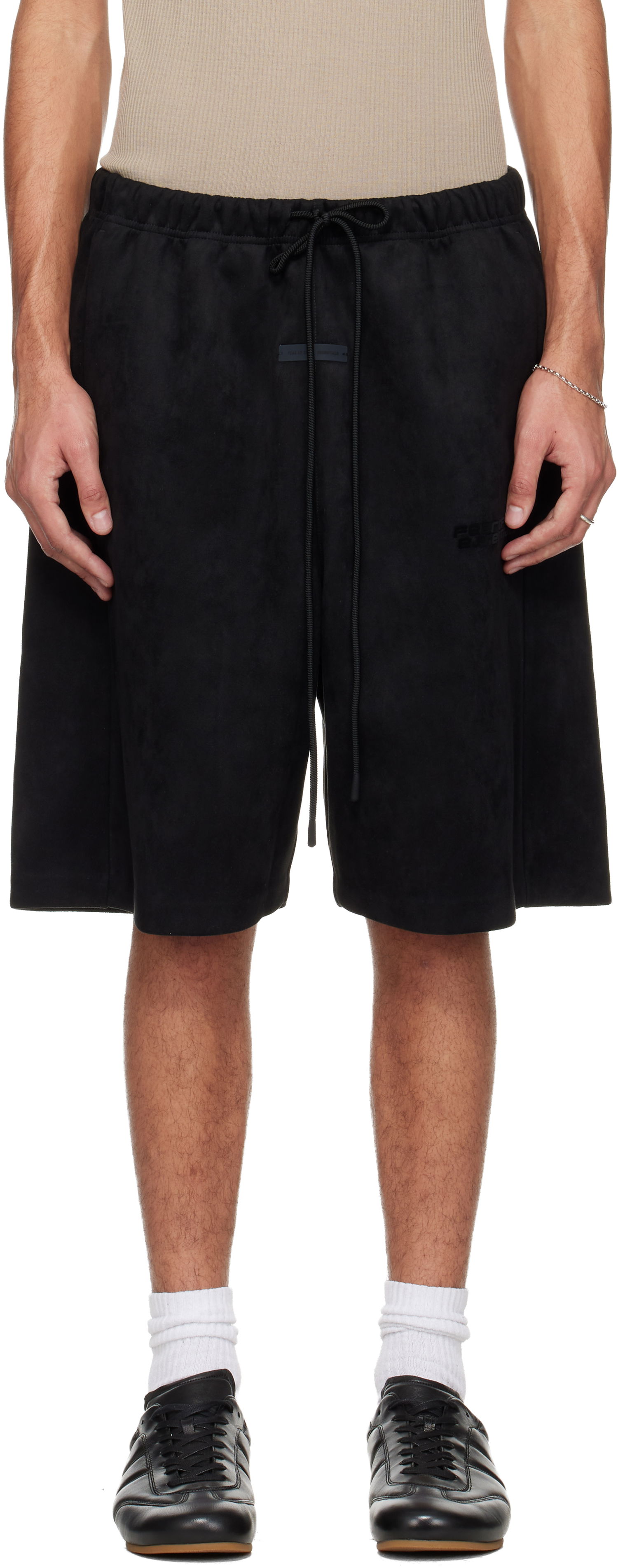 Къси панталони Fear of God Holiday Faux-Suede Fleece Relaxed Shorts Черно | 160HO254691F, 0