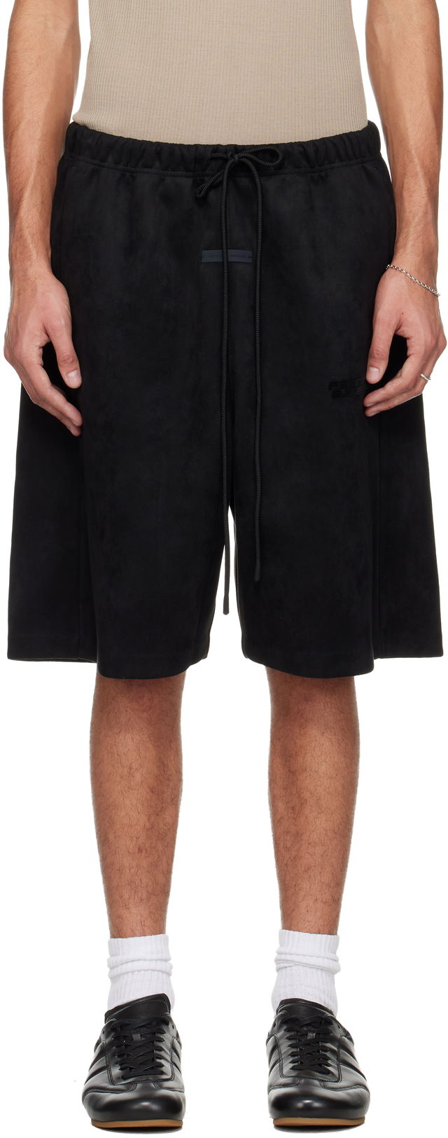 Holiday Faux-Suede Fleece Relaxed Shorts