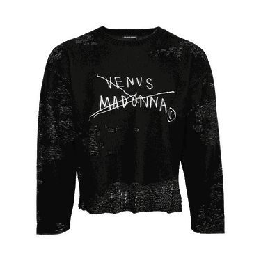 Пуловер MISBHV Basquiat Edition Venus Madonna Destroyed Knit Черно | 122U700B, 0