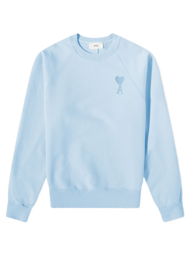 Суитчър AMI Tonal Heart Crew Sweat Синьо | USW002-747450