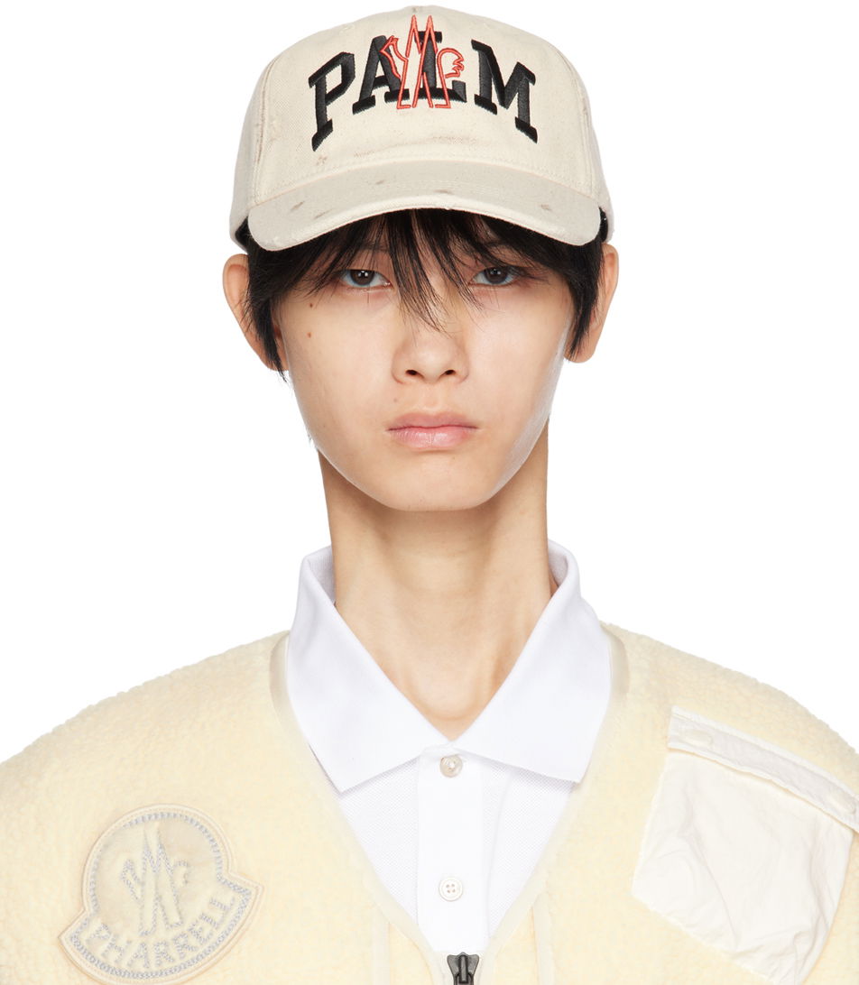 Шапка с козирка Moncler Genius x Palm Angels x Baseball Cap Бяло | I209L3B000070U162, 0