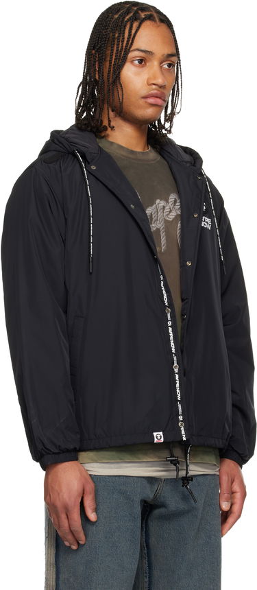 Ветровка AAPE by A Bathing Ape 'AAPENOW' Moonface Hooded Coach Jacket Черно | AAPJKM7722XXPBKX, 1