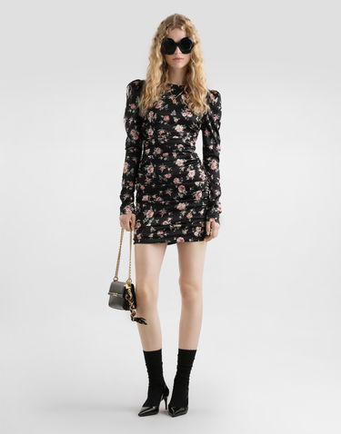 Pокля Dolce & Gabbana Dolce & Gabbana Vintage Rose-print Draped Dress Многоцветен | F60G3TFSA8HHN5XQ, 1