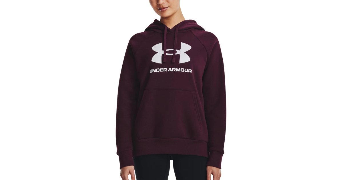 Суитчър Under Armour Rival Fleece Big Logo Hoodie Бургунди | 1379501-600, 1