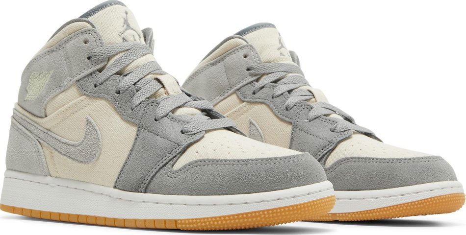 Кецове и обувки Jordan Air Jordan 1 Mid SE "Coconut Milk Particle Grey" GS Сиво | DN4346-100, 1