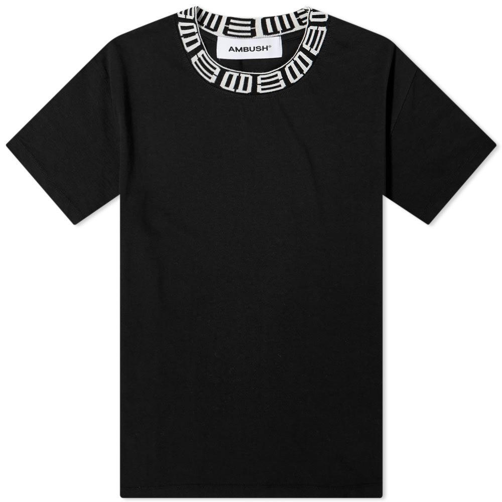 Тениска Ambush Monogram Rib Neck Tee Черно | BWAA026F22JER0011000, 0