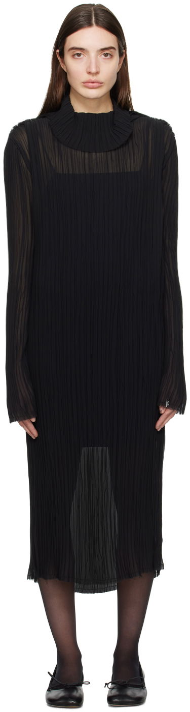 Pокля Maison Margiela MM6 Sheer Midi Dress Черно | S52DG0010 S78565, 0
