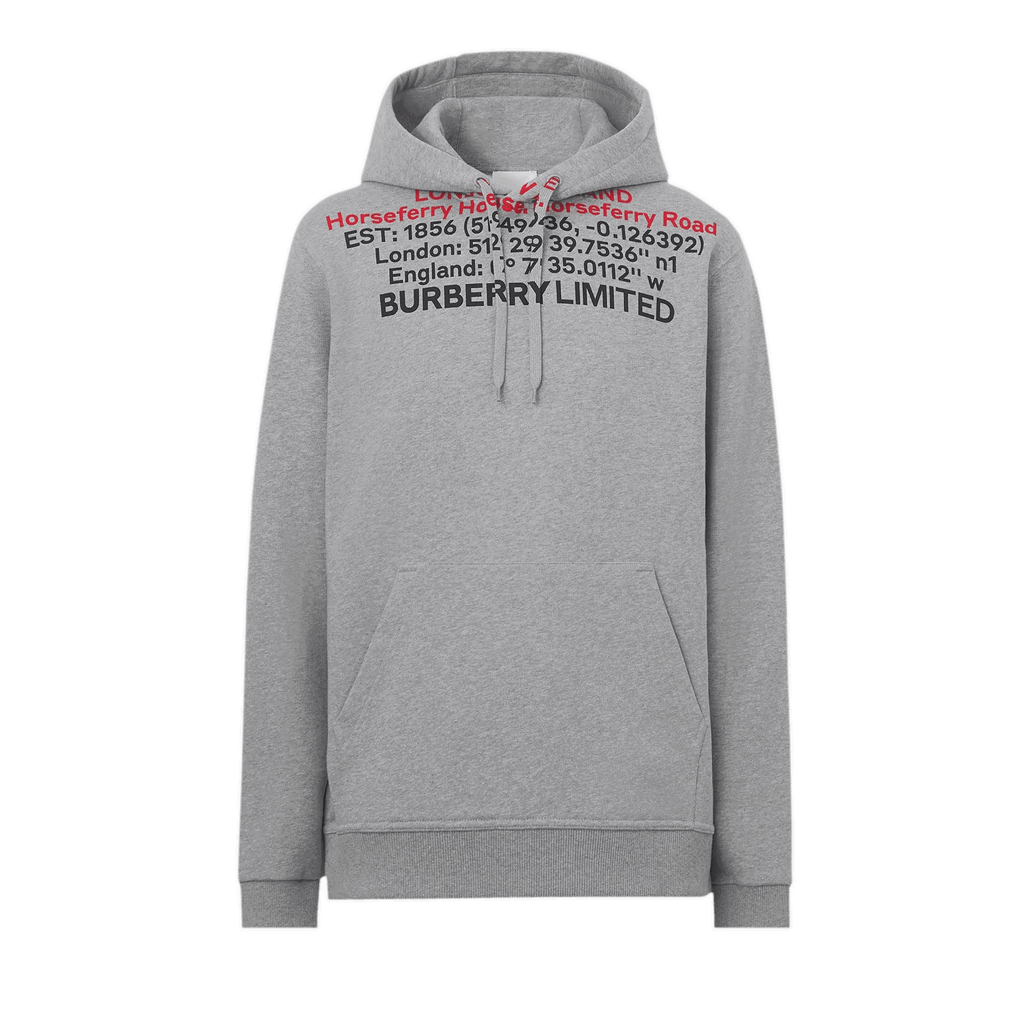 Суитчър Burberry Location Print Hoodie Сиво | 8048283, 0