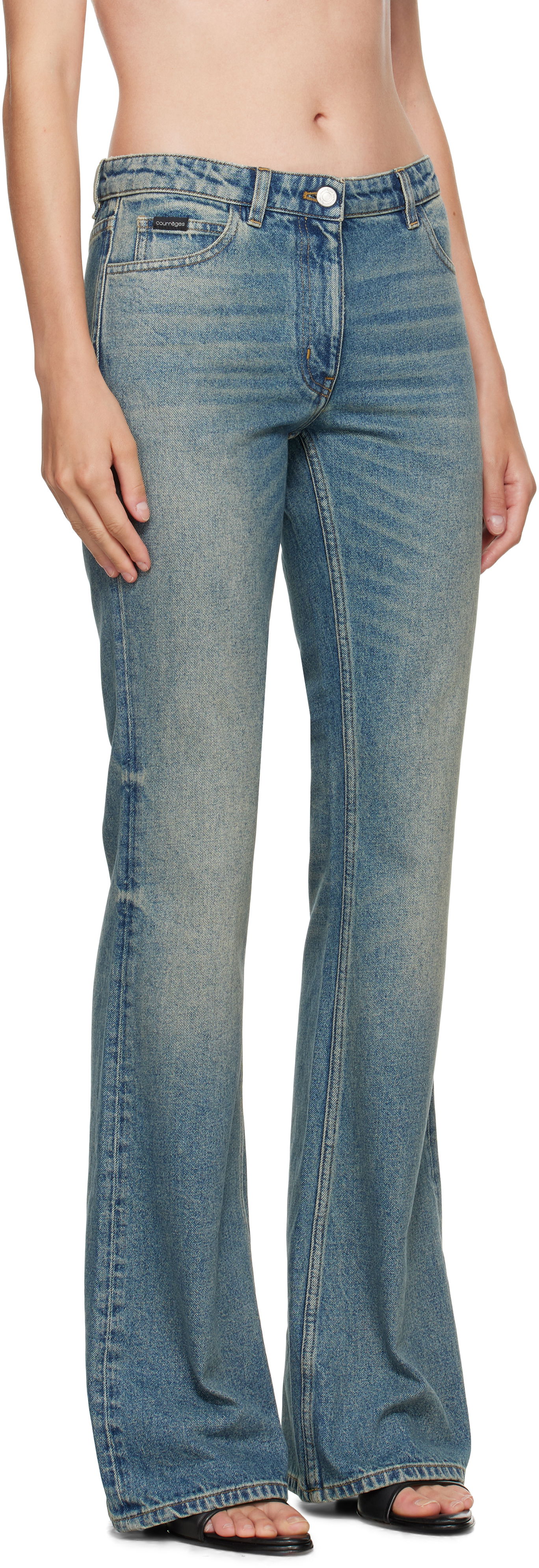 Дънки Courrèges Courrèges Bootcut Jeans Синьо | VESDPA918DE0041, 1