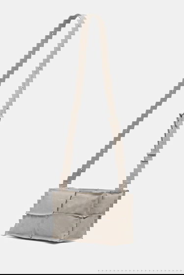 Чанта през рамо Maison Margiela MM6 Maison Margiela Leather Paneled Shoulder Bag Сиво | SB5WD0031.P8490.T1019, 2