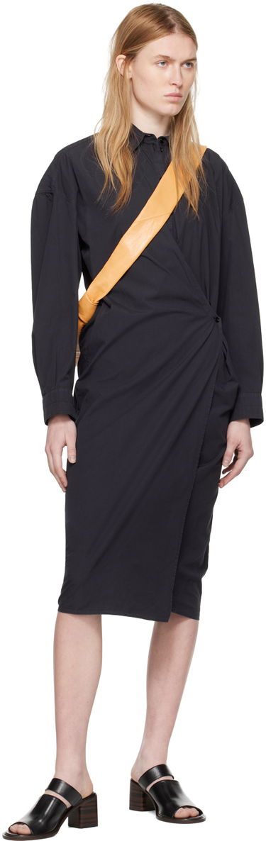 Pокля LEMAIRE Lemaire Wrap Midi Dress Черно | DR1024 LF445, 4