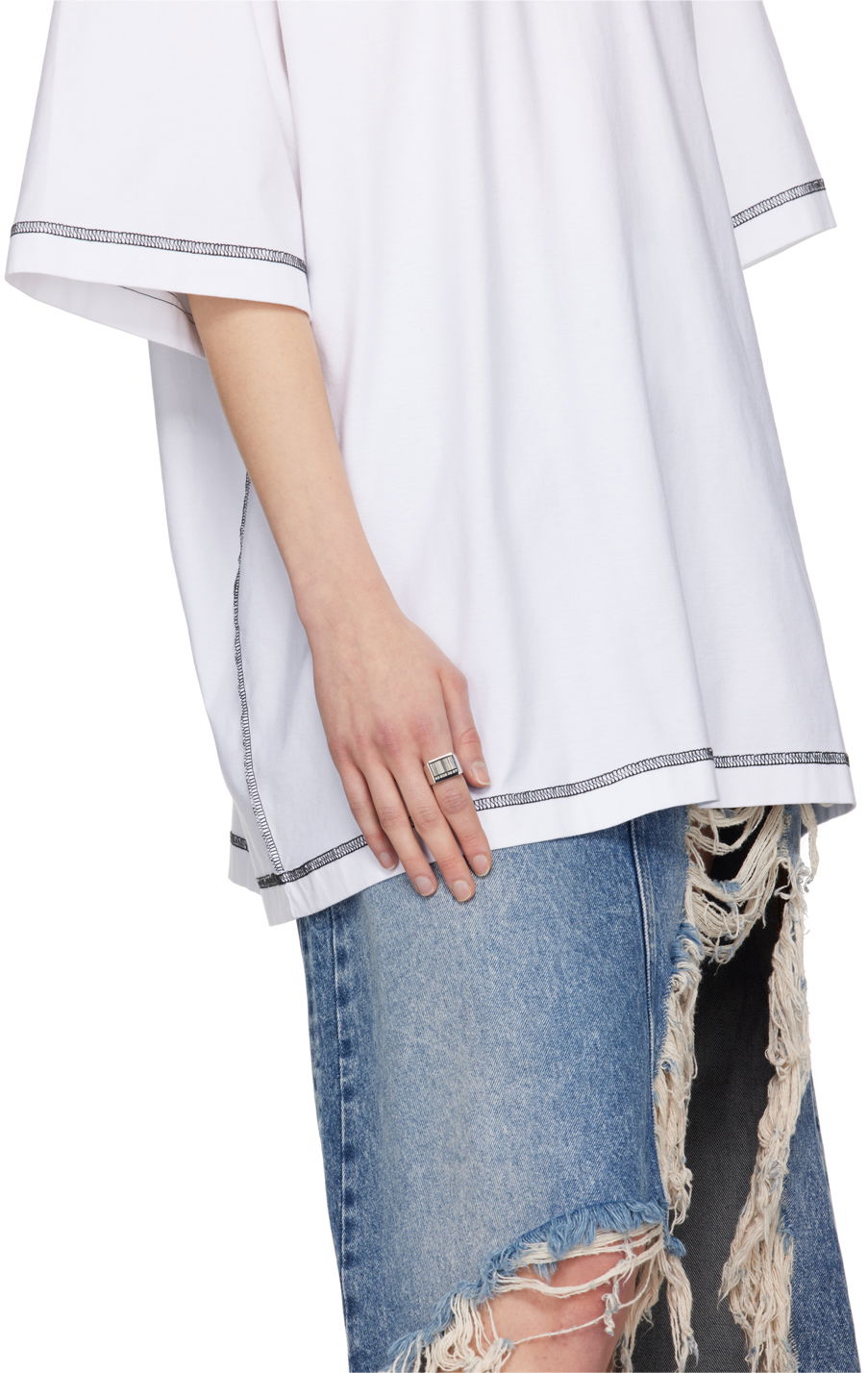 Пръстен VETEMENTS Barcode Engraved Ring Металик | VL20RI200S, 1