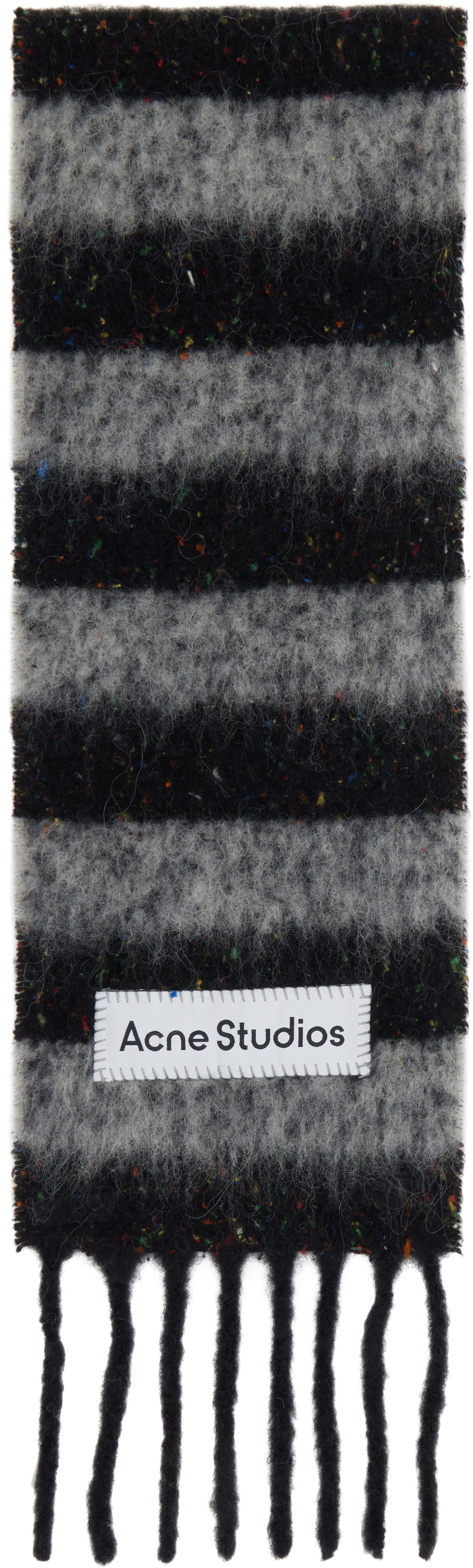 Шал Acne Studios Acne Studios Striped Scarf with Fringed Ends Многоцветен | CA0358-, 0