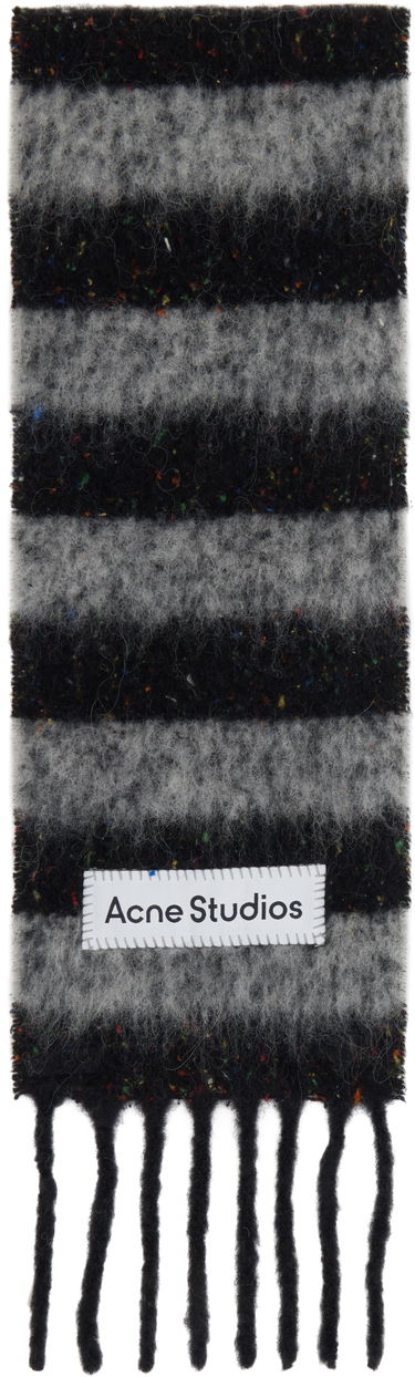 Шал Acne Studios Acne Studios Striped Scarf with Fringed Ends Многоцветен | CA0358-, 0