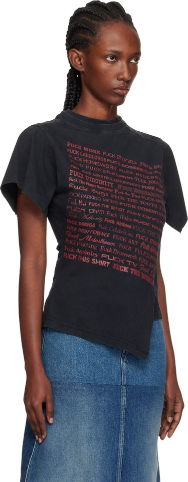 Тениска VETEMENTS Vetements 'Fuck' Shifted T-Shirt Черно | WH76TR690B, 1