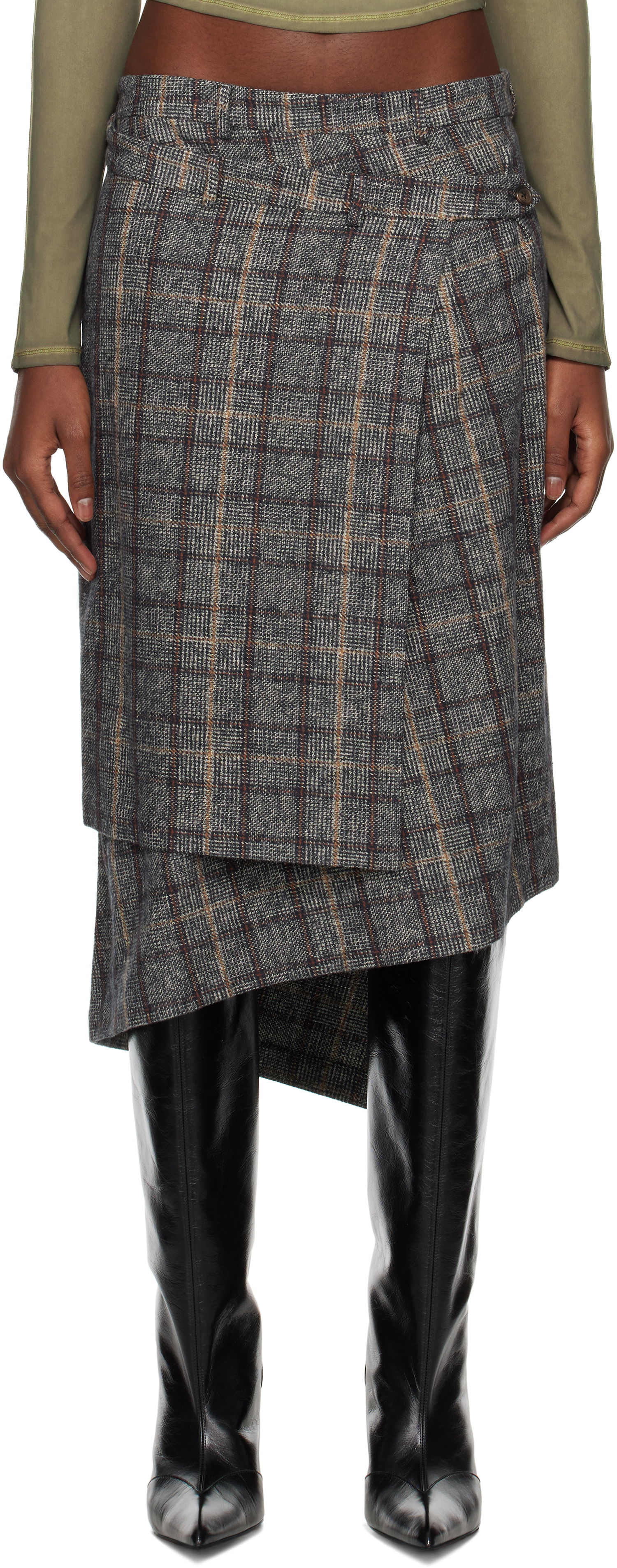 Пола R13 R13 Wrap Midi Skirt Многоцветен | R13WR331 R432A, 0