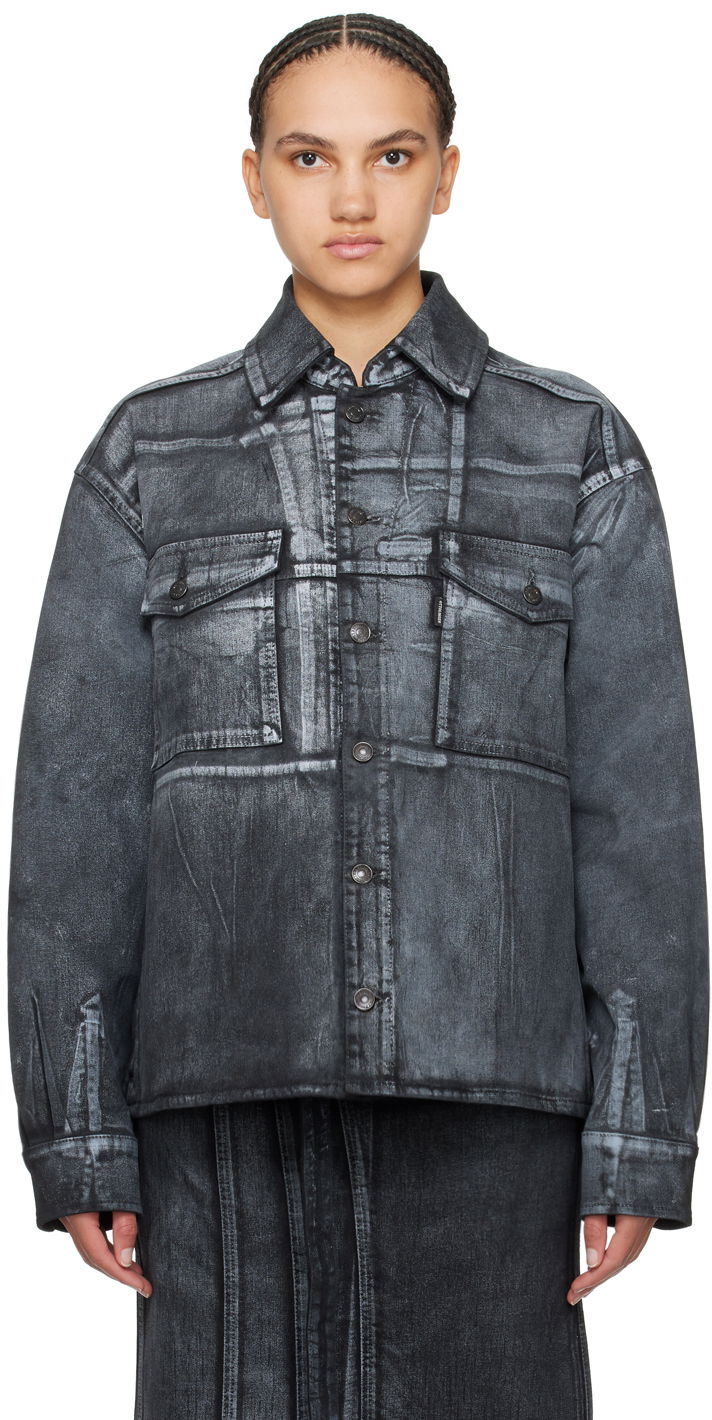 Яке Ottolinger Ottolinger Printed Denim Jacket Сиво | 1700412, 0
