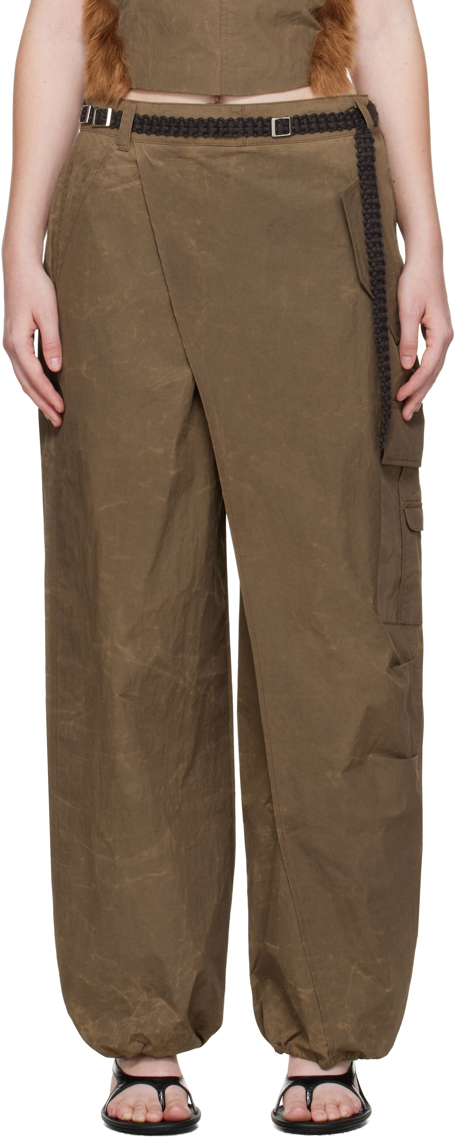 Карго панталони Andersson Bell Andersson Bell Wrap Cargo Pants Кафяво | apa843w, 0