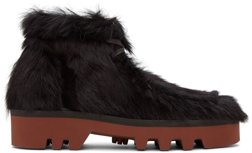Облекло Dries Van Noten Dries Van Noten Brown Hair-On Leather Boots Черно | MS232-740-312